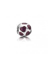 Pandora Silver Love You Purple Enamel Bead