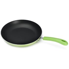 Starfrit Maxi-Grip Xylan Plus 11 Inch Green Fry Pan with Silicone Handle