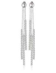 Sterling Silver Multi-Chain Twisted Drop Earrings