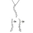 Sterling Silver Journey CZ Earring & Necklace Set