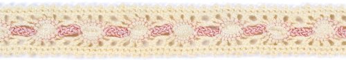 American Crafts 3/4-Inch Crocheted Lace Ribbon, 