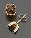 14k Gold Smokey Topaz Stud Earrings (3 ct. t.w.)
