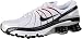 Nike Men's NIKE SHOX TURBO+ VII RUNNING SHOES 12 (WHITE/BLACK-MET SILVER-RED)