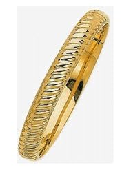 10mm 14k Fancy Bangle Bracelet
