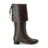 Pleaser's Mens BROWN Swashbuckling Pirate Costume Boots / Renaissance / Medieval Boots