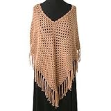 100% alpaca wool poncho, 'Desert Dream'