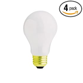Feit Electric 60A 25K 4 Decade 60-Watt A19 Household Bulb, White, 4 in Pack by Feit Electric