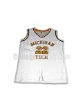 White No. 22 Game Used Michigan Tech Champion Basketball Jersey