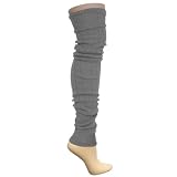 Grey Anna Sui Side Cable Slouchy Extra Long Leg Warmer