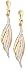 9ct Two Tone Gold AME105075 Ladies Diamond Cut Drop Earrings