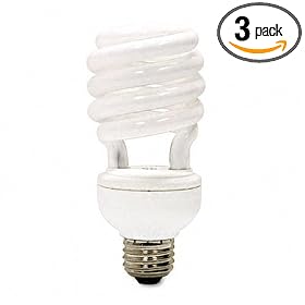 GE 15517-3 26-Watt (100-Watt Equivalent) Energy Smart Spiral T3 Light Bulb, 3-Pack
