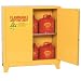 Eagle 3010LEGS Tower Safety Cabinet for Flammable Liquids, 2 Door Self Close, 30 gallon, 48"Height, 43"Width, 18"Depth, Steel, Yellow