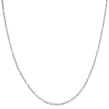 Rhodiumplated Sterling Silver 1.3-mm Adjustable Open Cable Chain (22 Inch)