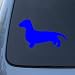 DACHSHUND SMOOTH SILHOUETTE - Dog - Decal Sticker #1504 | Vinyl Color: Blue