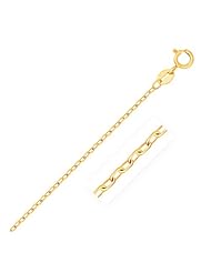 1.3mm 14K Yellow Gold Faceted Cable Link Chain