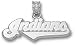 Cleveland Indians Solid Sterling Silver ''INDIANS'' 3/8'' Pendant