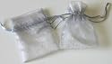 Sheer Organza Favor Bags - 3"x4" - Lite Silver Color - 150 Bags