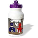 Rich Diesslins Funny General Cartoons - Super Hero Parody with Batman and Spiderman at the bar - Water Bottles