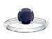 1.25 cts Genuine Black Sapphire Solitaire Engagement Ring - 14kt White or Yellow Gold
