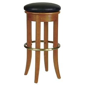 Swivel Bar 30 Stool with Oak Finish by Bar Stools