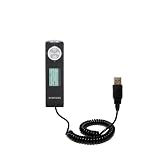 Coiled Power Hot Sync and Charge USB Data Cable w/ Tip Exchange for the Samsung Yepp YP-U1X - Gomadic Brand