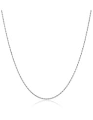 Sterling Silver Italian Rope Chain Necklace Set (1.30mm ), 18", 20", 24"