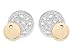 Childrens 1/10 Carat Diamond 14K Two Tone Gold Earrings