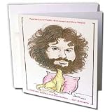 Londons Times Funny Music Cartoons - Cat Stevens - Greeting Cards-6 Greeting Cards with envelopes