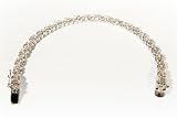 Pink CZ'S Framed by Silver X Bracelet