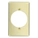Leviton 4928 1-Gang Flush Mount 2.15-Inch Diameter, Device Receptacle Wallplate, Steel, Device Mount, Brass