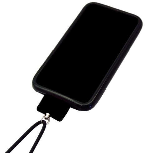 Rix iJacket iPhone3GS/3G対応 セミハードケース&Dockコネクタ用ネックストラップセット (ブラック) RX-IPCSPH2BK