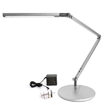 Z-Bar LED Super Sleek Silver Desk Lamp (Silver) (14"H x 17"W x 16"D)