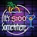 Outdoor Living : On The Edge 260014 It's 5 O'clock Somewhere Neon Sign