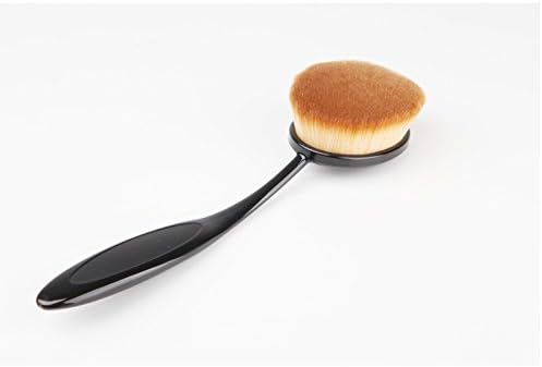 Ciyee® Big Oval Tooth Brush Style Foundation Makeup Air Brush Loose powder Brush Black Plastic Bendable Makeup Brush (BZH-1)