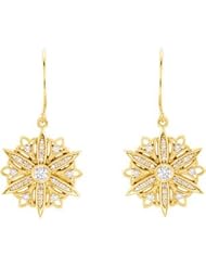 14K Yellow Gold Vintage-Inspired Dangle Earrings