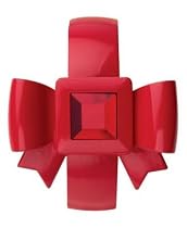 Betsey Johnson Women's Pop Pop 70's Brights Collection Flip Crystal Bow Watch #BJ7026