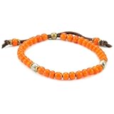 M.Cohen African Glass Trading Bead Orange on D