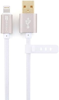 snoriginal 6.6ft 2M Nylon Braided Tangle-Free to USB Lightning Cable for [ iPhone 6s 6s Plus iPhone6 6plus 5S 5C 5 4S / iPad / mini / air / touch ] Sync and Charging White