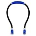 LuminoLite Rechargeable 4 LED Book Light Bright Neck Hug Light, Reading Lights for Reading in Bed, 3 Brightness Levels, 2 Flexible Soft Silicone Arms Comfortable Wear. Perfect for Bookworms & Crafts