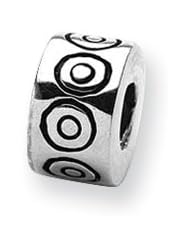 Circles Bali Charm in Silver for 3mm Charm Bracelets