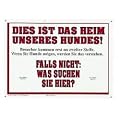 Warnschild Dies ist das Heim19 x 26 cm