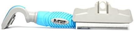 Pets Best Professional Dog + Cat Deshedding Tool Reduces Shedding By up to 95% -The Best Deshedder Tool to Easily Remove Shedding Hair -Unique Shedding Blade Is Gentle on Your Dog's Skin for Both Thin & Thick Coats Limited Lifetime Warranty 100% Money Back Guarantee (Small-Medium)
