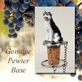Siberian Husky Cork Bottle Buddy Wine Stopper