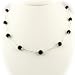 Black Onyx Round Stone Beads Sterling Silver Box Chain Necklace 16, 18, 20, 30, 40 Inch Black Onyx Round Stone Beads Sterling Silver Box Chain Necklace 16, 18, 20, 30, 40 Inch