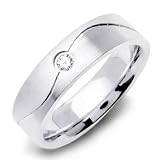 .08ct 14K White Gold Contemporary Diamond Wedding Band
