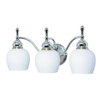 Moen Monticello Three Light Vanity - Chrome (Chrome with Brass Accents) (20W x 7.55H x 10.25D)