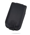 Noir Luxe Black Leather Luxury Flip Case for HP iPaq 100 / 110 / 111 / 112 / 114 Series
