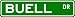 BUELL Street Name Sign ~ Family Lastname Sign ~ Gameroom, Basement, Garage Sign Image