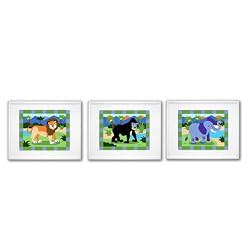 Olive Kids - Wild Animals Set of 3 Prints (white)