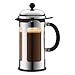 Bodum Chambord 8 Cup French Press Coffee Maker with Locking Lid, Stainless Steel, 34-Ounce